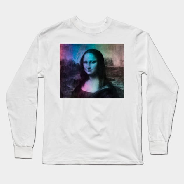 Mona Lisa holographic Long Sleeve T-Shirt by timegraf